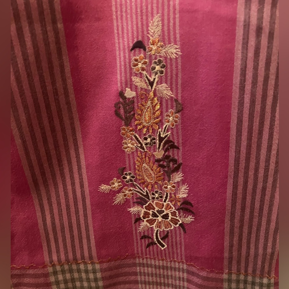 Embroidered Scarf Pareo Wrap